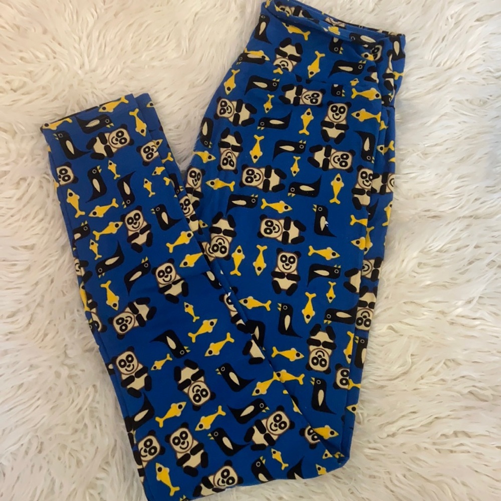 4/$30 Lularoe One Size Leggings. Panda Penguin & Fish Print